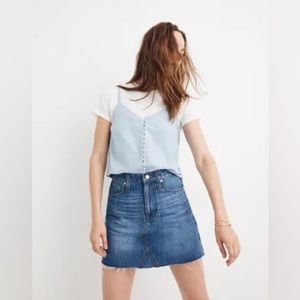 Madewell Denim A-Line Mini Skirt in Lakeline